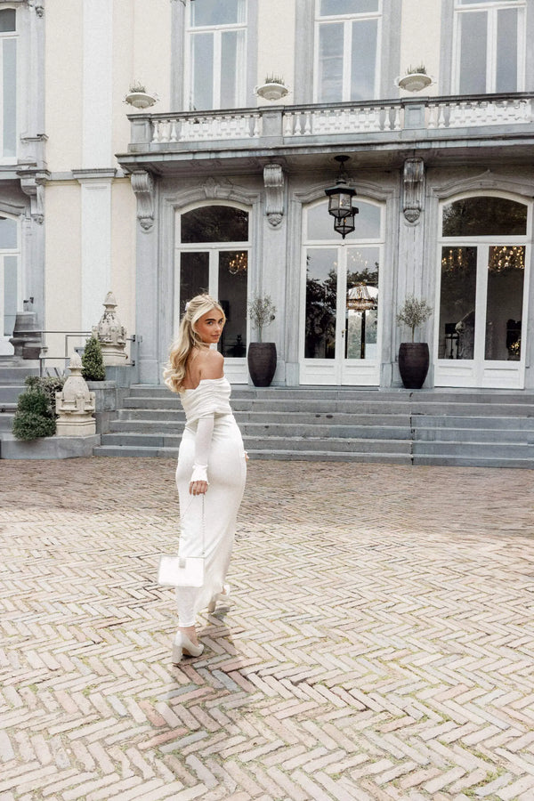 Noree Ladies Longsleeve Dress White