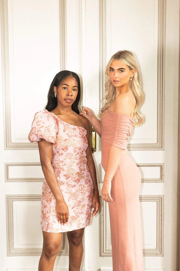 Aluna Ladies One Shoulder Dress Rose