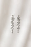 Serafina Bridal Long Earrings with Leaf Rhinestone