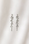 Serafina Bridal Long Earrings with Leaf Rhinestone