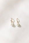 Solea Hoop Earrings with Freshwater Pearls