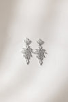 Milena Bridal Long Earrings with Leaf Rhinestone