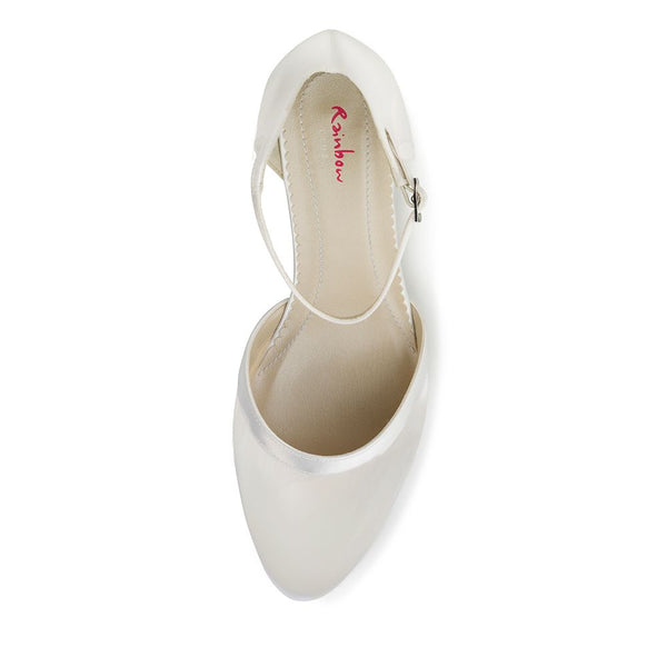 Anika Ivory Satin-Brautschuhe-Rainbow Club- ShoeStories