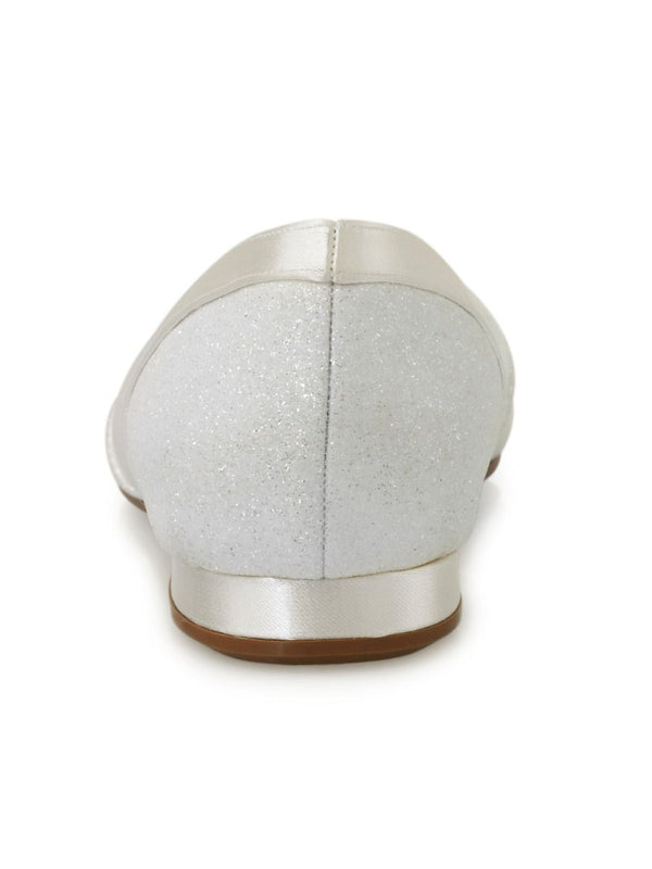 Belina Ivory Satin/Off - White Fi. Glitter - Brautschuhe - Rainbow Club - ShoeStories