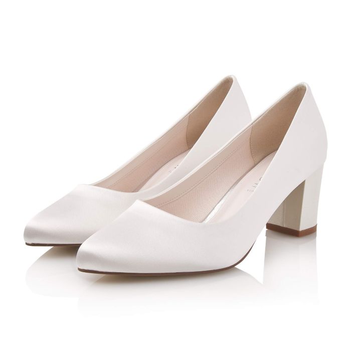 ivory satin dress shoes Perfect Bridal Devon Dyeable Ivory Satin Ankle Strap Court Shoes