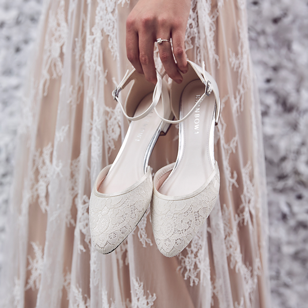Fizz Ivory Luxury Lace/Satin - Brautschuhe - Rainbow Club - ShoeStories
