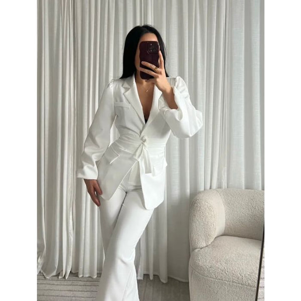 Roux Ladies Suit White