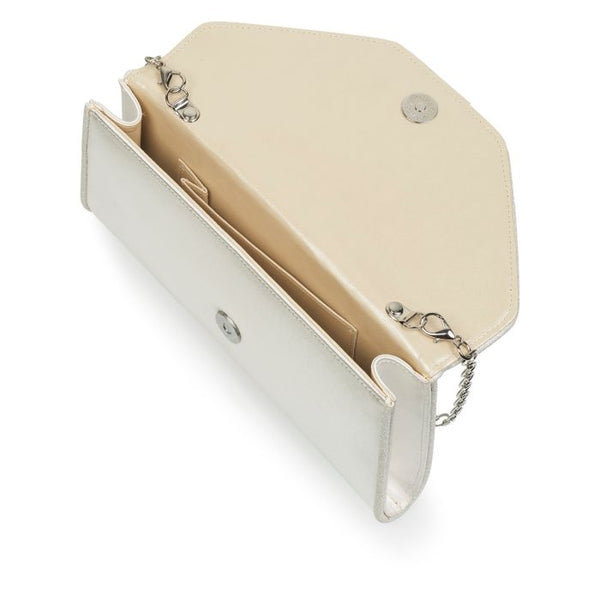 Saskia Elfenbein Satin/ Feiner Glitzer