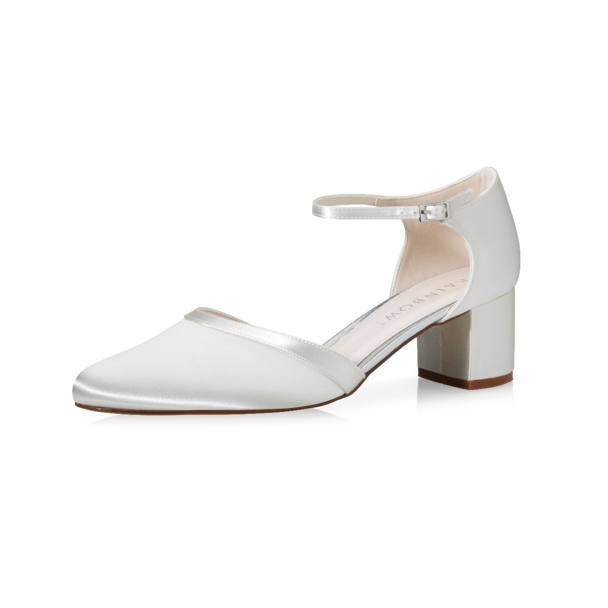 Stacy Ivory Satin Brautschuhe Rainbow Club ShoeStories