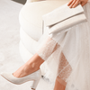 Sherra Off-White Suède Leer