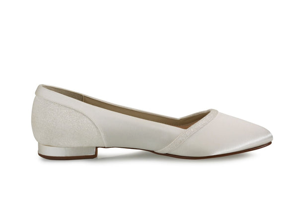 Belina Ivory Satin/Off - White Fi. Glitter - Bridal Shoes - Rainbow Club - ShoeStories