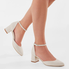 Judith Off-White Suede (Leather) - Bridal Shoes - Fiarucci - ShoeStories