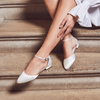 Khloe Ivory Satin - Bridal Shoes - Rainbow Club - ShoeStories