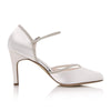 Rania Ivory Satin/ Silver Fine Glitter