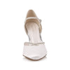 Rania Ivory Satin/ Silver Fine Glitter
