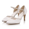Rania Ivory Satin/ Silver Fine Glitter