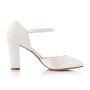 Josi Ivory Satin/ Off-White Fine Glitter