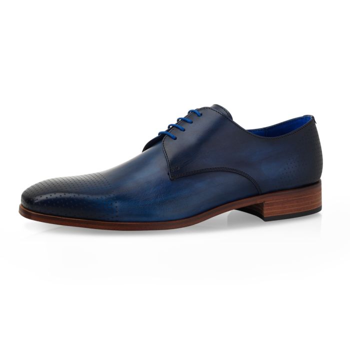 Wedding shoe Alwin Calf Leather Milan - Dark Blue
